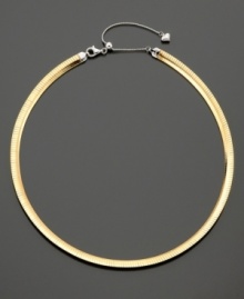 A pretty, versatile piece to wear with any outfit. This smooth and shiny necklace reverses from 14k yellow gold to 14k white gold. Approximate length: 16 inches + 3-inch extender. A pretty, versatile piece to wear with any outfit. This smooth and shiny necklace reverses from 14k yellow gold to 14k white gold. Approximate length: 16 inches + 3-inch extender.