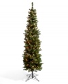 Get the skinny on elegant holiday decorating! With a long, lean silhouette and 300 clear lights, Kurt Adler's Winchester Pine pencil tree brings joy to your gatherings and sparkling warmth to those chilly winter nights.