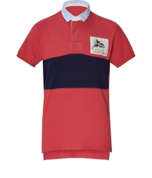 Polo shirts are the must-have pieces for the upcoming season - This modern interpretation of a Ralph Lauren classic features faded red and navy, embroidered logo on the chest, concealed half-placket and short, contrasting collar. Cut is narrow with longer back than front - Pairs nicely with jeans, chinos or shorts for the perfect American-Preppy look Polo shirts are the must-have pieces for the upcoming season - This modern interpretation of a Ralph Lauren classic features faded red and navy, embroidered logo on the chest, concealed half-placket and short, contrasting collar. Cut is narrow with longer back than front - Pairs nicely with jeans, chinos or shorts for the perfect American-Preppy look