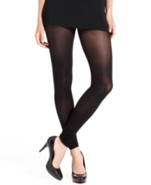 Cut footloose and step up your style with these opaque tights from Jessica Simpson, featuring flirty rouched detailing at the ankle. Cut footloose and step up your style with these opaque tights from Jessica Simpson, featuring flirty rouched detailing at the ankle.