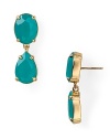 A simple double drop shape is dressed up in boldly hued resin; by kate spade new york.