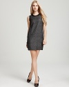 DKNYC Tipped Tweed Dress