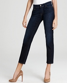 7 For All Mankind Jeans - Slim Straight Leg Jeans in Los Angeles Dark Wash