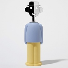 Designed by Alessandro Mendini. Corkscrew in chrome-plated zamak. Designed by Alessandro Mendini. Corkscrew in chrome-plated zamak.
