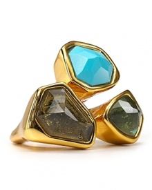 No wardrobe is complete without a cocktail ring, and this multi stone style from Alexis Bittar is a bold choice. Boasting contrasting stacked stones, it's an eclectic final touch.