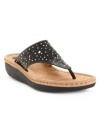 The Clarks Latin Bolero Sandals add spice to the versatile thong style with cutouts and stud decor.