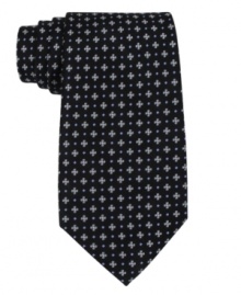 A micro pattern adds a fresh touch to your look. This tie from Tommy Hilfiger is an instant classic. A micro pattern adds a fresh touch to your look. This tie from Tommy Hilfiger is an instant classic.