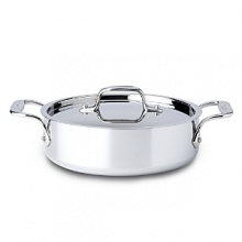 Deeper than traditional fry pans, this pan is ideal for sautéing, frying, browning and searing. With tall, straight sides, it is also useful in cooking fresh pasta sauces, and any dish that requires liquid added to sautéed ingredients. Loop handles offer added convenience and stability in pouring and transporting. Deeper than traditional fry pans, this pan is ideal for sautéing, frying, browning and searing. With tall, straight sides, it is also useful in cooking fresh pasta sauces, and any dish that requires liquid added to sautéed ingredients. Loop handles offer added convenience and stability in pouring and transporting.