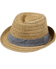 Give a nod to classic style with this herringbone hat from American Rag.