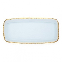 After a hammered edge is carefully created around this richly textured party tray, craftsmen hand-paint an opulent band of platinum for a breathtaking finish. After a hammered edge is carefully created around this richly textured party tray, craftsmen hand-paint an opulent band of platinum for a breathtaking finish.
