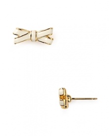 Bedeck yourself in kate spade new york's pair of bows. Go girlie--these earrings are a wrap with a pouffy party dress and sky-high heels.