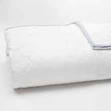 Creamy cotton voile with fine rows of mini-ruffles, a patterned, pin-tucked embroidery and raw edges lend a fresh, calm ease that translates into a complete sense of comfort and speaks to the essence of who you are. Creamy cotton voile with fine rows of mini-ruffles, a patterned, pin-tucked embroidery and raw edges lend a fresh, calm ease that translates into a complete sense of comfort and speaks to the essence of who you are.