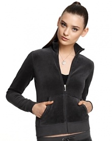 Juicy Couture's signature velour track jacket is perfect for lounging on the weekends.