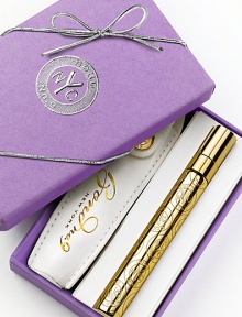 The go-everywhere, refillable goldtone pocket spray, patterned with multiples of the Bond No. 9 token in its own white leatherette pouch. Notes of sparkling, energizing grapefruit and blackcurrant are balanced by the sheer loveliness of lily of the valley, and mellow base notes of cedar wood and musk. 0.25 oz. The go-everywhere, refillable goldtone pocket spray, patterned with multiples of the Bond No. 9 token in its own white leatherette pouch. Notes of sparkling, energizing grapefruit and blackcurrant are balanced by the sheer loveliness of lily of the valley, and mellow base notes of cedar wood and musk. 0.25 oz.