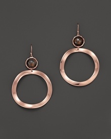 These modern earrings from Ippolita are luxe in polished rosegold, shaped to exude a freeform look.