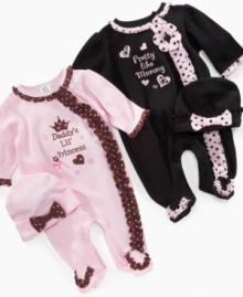 Top off her precious look with one of these hats with bow detail from Baby Essentials. Top off her precious look with one of these hats with bow detail from Baby Essentials.