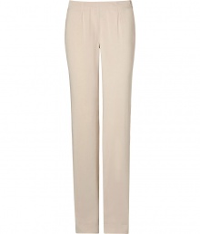 Stylish pants in rayon - noble color cream - slim and straight cut with stretch content, these pants are super comfortable - new: cr?pe optic, mini waist pleats - grown-up look for grown-up women - wear at elegant invitations like a dinner, galery opening, opening nights - totally chic combined with matching colors like white, beige, moccha - style upgrade with black and high heeled sandals - pair with noble accessories: a clutch and gold jewelry