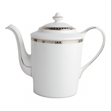 Beautiful, white Limoges porcelain with a dynamic platinum border, the geometric motif of the Athena collection creates a dimensional and graphic appearance. Also available with gold border. Beautiful, white Limoges porcelain with a dynamic platinum border, the geometric motif of the Athena collection creates a dimensional and graphic appearance. Also available with gold border.