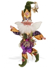 Work miracles on your holiday home with this outrageously festive fairy. Sequins, glitter and beads give the Mark Roberts figurine an air of unparalleled whimsy, while adjustable arms and legs add an extra element of fun.