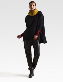 Rich wool and cashmere blend in a soft, slouchy boatneck pullover.BoatneckDropped shouldersLong sleevesSplit hemRibbed trim70% wool/30% cashmereDry cleanImportedModel shown is 5'10 (177cm) wearing US size Small.