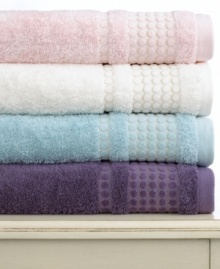 Wrap yourself in plush cotton softness with this Bianca Art Deco towel, embellished with a dot design and flecks of metallic shimmer along the edge for a touch of chic style. Wrap yourself in plush cotton softness with this Bianca Art Deco towel, embellished with a dot design and flecks of metallic shimmer along the edge for a touch of chic style.