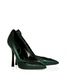 Work a note of high-octane attitude into your outfit with Edmundo Castillos emerald and black pointy toe mesh pumps - Pointed toe, asymmetrical topline, cut-out detail, softly flared stiletto heel - Pair with Little Black Dresses and just as edgy accessories Work a note of high-octane attitude into your outfit with Edmundo Castillos emerald and black pointy toe mesh pumps - Pointed toe, asymmetrical topline, cut-out detail, softly flared stiletto heel - Pair with Little Black Dresses and just as edgy accessories