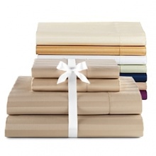 Sophistication and comfort meet with our cotton sateen stripe sheets. Made with Premium Egyptian cotton, these sheets feature an elegant stripe that adds style to any bedroom décor. Our Deluxe Sateen collection is made for those who love a lustrous sheet with a luxurious thread count. Sophistication and comfort meet with our cotton sateen stripe sheets. Made with Premium Egyptian cotton, these sheets feature an elegant stripe that adds style to any bedroom décor. Our Deluxe Sateen collection is made for those who love a lustrous sheet with a luxurious thread count.