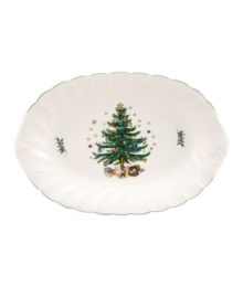 As your family and friends gather around the holiday table, serve up something special on Nikko's Happy Holidays oval platter. Coordinating holiday dinnerware and dishes available. As your family and friends gather around the holiday table, serve up something special on Nikko's Happy Holidays oval platter. Coordinating holiday dinnerware and dishes available.