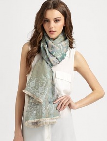 EXCLUSIVELY AT SAKS. The perfect paisley accent, in luxurious, featherweight silk.Silk27½ X 79Dry cleanImported EXCLUSIVELY AT SAKS. The perfect paisley accent, in luxurious, featherweight silk.Silk27½ X 79Dry cleanImported