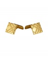 An abstract version of the classic check print covers these sleek gold-toned cufflinks from Burberry London - Square shape, check print-inspired design, gold-toned brass - Perfect for your dressed up looks or as a thoughtful gift