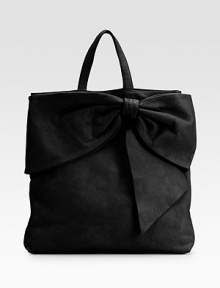 EXCLUSIVELY AT SAKS. A pretty and practical tote crafted from buttery leather, with an asymmetrical bow and handy inside pouch.Double handles, 5 drop Snap top closure Attached inside zip pouch Suede lining 15½W X 14½H X 2½D Imported EXCLUSIVELY AT SAKS. A pretty and practical tote crafted from buttery leather, with an asymmetrical bow and handy inside pouch.Double handles, 5 drop Snap top closure Attached inside zip pouch Suede lining 15½W X 14½H X 2½D Imported