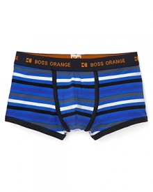 BOSS Orange brings you tri-color boxers with a logo elastic waistbands. BOSS Orange brings you tri-color boxers with a logo elastic waistbands.