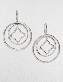 From the Quatrefoil Collection. A beautiful, geometric design full of movement and textures in sterling silver. Sterling silverLength, about 2Hook backImported From the Quatrefoil Collection. A beautiful, geometric design full of movement and textures in sterling silver. Sterling silverLength, about 2Hook backImported