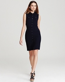 Burberry Brit Emelia Twill Sleeveless Shirt Dress