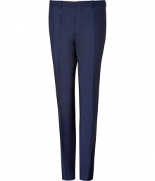 Exquisitely tailored with a flawless slim fit, Jil Sanders wool-mohair trousers are a wardrobe staple guaranteed to give your look a seamlessly sophisticated edge - Side and buttoned back slit pockets, hidden hook closure, belt loops, flat front - Contemporary slim fit - Wear with an immaculately cut shirt and matching slim fit blazer Exquisitely tailored with a flawless slim fit, Jil Sanders wool-mohair trousers are a wardrobe staple guaranteed to give your look a seamlessly sophisticated edge - Side and buttoned back slit pockets, hidden hook closure, belt loops, flat front - Contemporary slim fit - Wear with an immaculately cut shirt and matching slim fit blazer