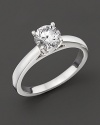 Easy elegance. A beautiful solitaire ring crafted from platinum and a single brilliant diamond.