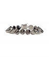 Tough goes luxe with this silver cone-shaped silver-plated bracelet from New York Jewelry designer Eddie Borgo - Silver-plated cone-shaped spike bracelet - Pair with a figure-hugging cocktail sheath or an elevated jeans-and-tee ensemble