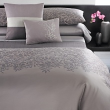 Beautiful leaves and branches adorn a comforter of soft colors. Comforter sets include comforter and two standard shams. Coordinates with Port Stripe sheets in Plum and Jagged Grid coverlet in Azuki. Beautiful leaves and branches adorn a comforter of soft colors. Comforter sets include comforter and two standard shams. Coordinates with Port Stripe sheets in Plum and Jagged Grid coverlet in Azuki.