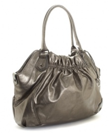 This large, ruched shopper from Style&co. is finished in the season's hottest hues! Other colors and finishes available. This large, ruched shopper from Style&co. is finished in the season's hottest hues! Other colors and finishes available.