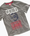 For the playmaker on your team: A graphic T-shirt from Puma that proclaims his allegiance to his favorite sport.