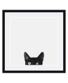 Peek-a-boo kitty. Just eyes and ears creep into the frame of this irresistible photo print, a must-have for cat lovers. Hang by your pet's bed or bowl to make him or her feel particularly at home.