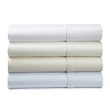Finished with tailored single pleat hem, this Charisma fitted sheet comes in an iconic pigment print Swiss Dot design that pairs back to Charisma Fashion bedding. Finished with tailored single pleat hem, this Charisma fitted sheet comes in an iconic pigment print Swiss Dot design that pairs back to Charisma Fashion bedding.