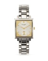 Get in a kate spade new york state of mind with this square-faced watch. Crafted of stainless steel and accented by classic link bracelet, it's always fashionably on time.