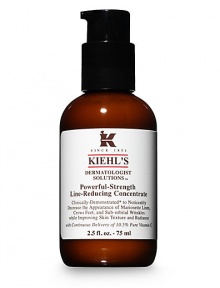 Powerful-Strength Line-Reducing Concentrate with 10.5% pure Vitamin C is clinically demonstrated to be as potent as Retinol without the sensitivity. With continued use, help stimulate skin's own rate of natural exfoliation and collagen production to see a noticeable decrease in the appearance of lines and wrinkles. The antioxidant properties of Vitamin C work to neutralize free radicals and prevent the signs of aging. 2.5 oz. Powerful-Strength Line-Reducing Concentrate with 10.5% pure Vitamin C is clinically demonstrated to be as potent as Retinol without the sensitivity. With continued use, help stimulate skin's own rate of natural exfoliation and collagen production to see a noticeable decrease in the appearance of lines and wrinkles. The antioxidant properties of Vitamin C work to neutralize free radicals and prevent the signs of aging. 2.5 oz.