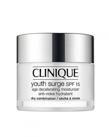 Leveraging Sirtuin technology, Clinique science uses youth-extending agents to create a daily moisturizer quite like a fountain of youth. Lines and wrinkles seem to evaporate, replaced by plump, vibrant skin alive with collagen and elastin. Skin gains strength over environmental agers. Looks younger, longer. Leveraging Sirtuin technology, Clinique science uses youth-extending agents to create a daily moisturizer quite like a fountain of youth. Lines and wrinkles seem to evaporate, replaced by plump, vibrant skin alive with collagen and elastin. Skin gains strength over environmental agers. Looks younger, longer.