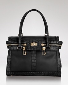 A ladylike shape accented with croc-embossed leather, Max Mara's satchel is an investment in forever style. This season or next, it will pull together polished pretty. A ladylike shape accented with croc-embossed leather, Max Mara's satchel is an investment in forever style. This season or next, it will pull together polished pretty.