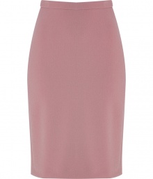 Sleek and chic, this easy to style pencil skirt from Schumacher is ultra-flattering without compromising comfort - Classic pencil silhouette, thin waistband, figure-enhancing back seaming details and slit, concealed back zip closure - Style with a tie-neck blouse, a blazer, and peep-toe pumps Sleek and chic, this easy to style pencil skirt from Schumacher is ultra-flattering without compromising comfort - Classic pencil silhouette, thin waistband, figure-enhancing back seaming details and slit, concealed back zip closure - Style with a tie-neck blouse, a blazer, and peep-toe pumps