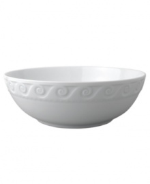 The unique pattern on this salad bowl is inspired by the architecture of the famous Louvre Museum in Paris and made of exquisite Limoges porcelain. The unique pattern on this salad bowl is inspired by the architecture of the famous Louvre Museum in Paris and made of exquisite Limoges porcelain.