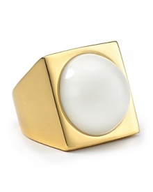 Trina Turk's gold and ivory ring is a mod-inspired must-have. Let the bold bauble go really retro with a classic sheath and kitten heels. Trina Turk's gold and ivory ring is a mod-inspired must-have. Let the bold bauble go really retro with a classic sheath and kitten heels.