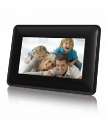 Display your favorite photos in style with the Coby DP730 digital photo frame. Display your favorite photos in style with the Coby DP730 digital photo frame.
